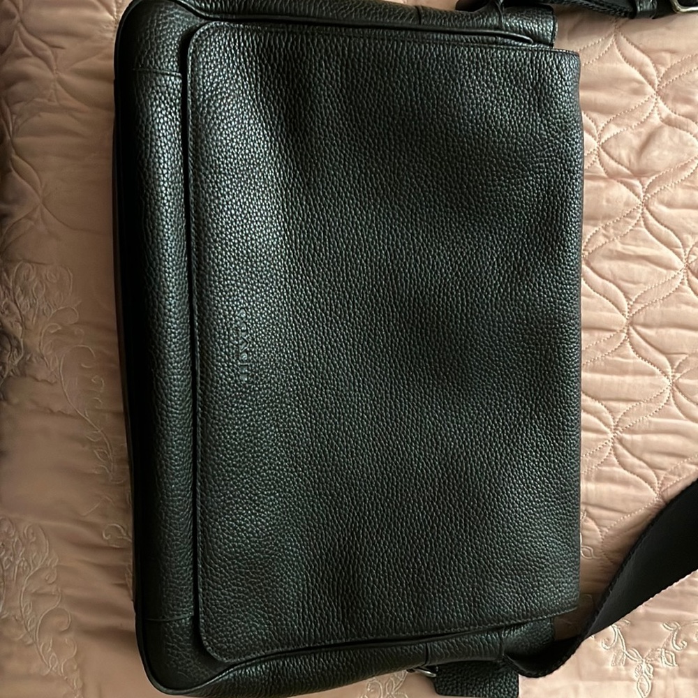 Black coach messenger bag/laptop bag